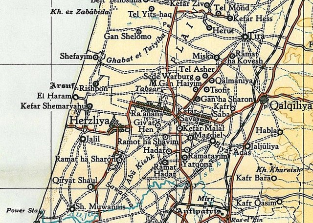 Ramat HaSharon 1945 1:250,000