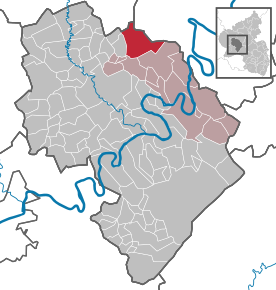 Poziția ortsgemeinde Hontheim pe harta districtului Bernkastel-Wittlich