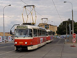 Souprava tramvají Tatra T3R.PV v Praze