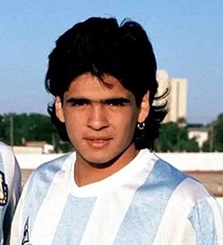 Hugo Maradona in 1987 ja Hugo Maradona nel 1987