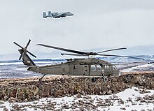 Idaho Army National Guard and Idaho Air National Guard aviation units conduct joint combat search and rescue and escort training throughout Idaho's Owyhee Mountains Idaho National Guard (2022).jpg