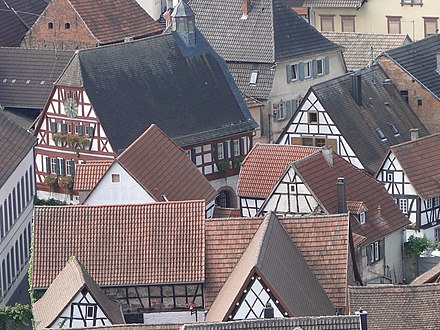 Medieval frame houses in a Palatine village. (Ilbesheim, South Palatinate)