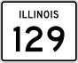 Illinois Route 129 marker