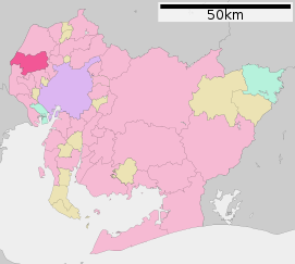 Lokasi Inazawa di Prefektur Aichi