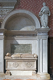 Monument till doge Michele Steno, med St Thomas Aquinas av Pietro Paolo Stella