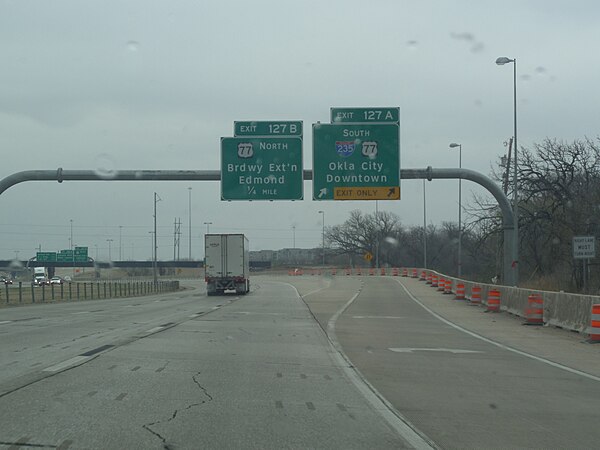 Image: Interstate 44 Eastbound near I 235 in OKC