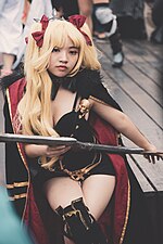 Thumbnail for File:Inugami as Ereshkigal sitting at CN11 20201108b.jpg