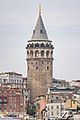 Галатская башня (1348) была построена генуэзцами на северной вершине цитадели Галата.