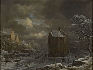 <i>Winter View of the Hekelveld in Amsterdam</i> 17th-century painting by Jacob van Ruisdael