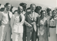 Australian air minister James Fairbairn meeting with Portuguese officials in Dili in July 1939 James Fairbairn in Dili.png