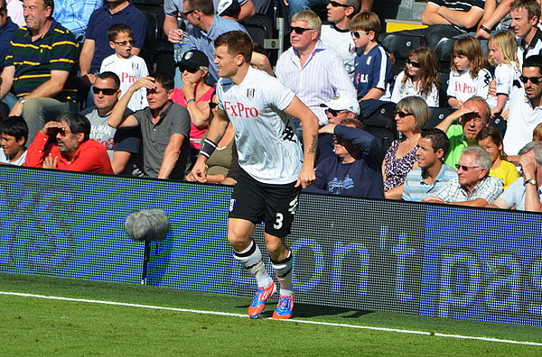 Riise playing for Fulham in 2012
