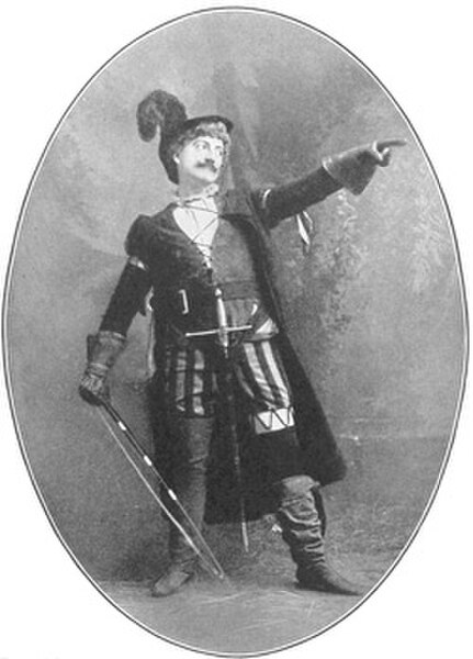 John Drew, a famous American actor, playing the part of Petruchio from The Taming of the Shrew