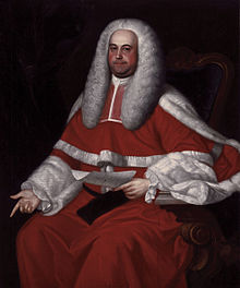 1st Chief Justice Jonathan Belcher by John Singleton Copley (1754), Court Room 4, Nova Scotia Supreme Court JonathanBelcherByCopley.jpg