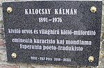 Kalocsay Kálmán-emléktábla – Pécs, Eszperantó Park