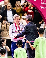 Kateřina Siniaková při ceremoniálu