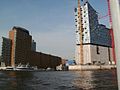Kehrwiederspitze und Elbphilharmonie in Hamburg-Hafencity