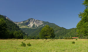 The east side of the Kreuzberg seen from the Kloo-Ascheralm