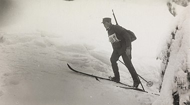 Olav of Norway at military championship, 1925