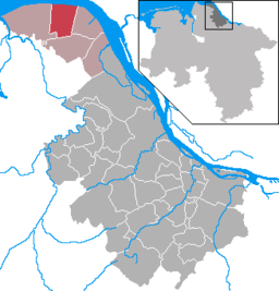 Läget för kommunen Krummendeich i Landkreis Stade