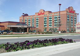 Williamson County's only full-service hotel at the time of its development is the Austin North Marriott, located in La Frontera. LF Marriott.jpg