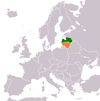 Location map for Latvia and Lithuania.