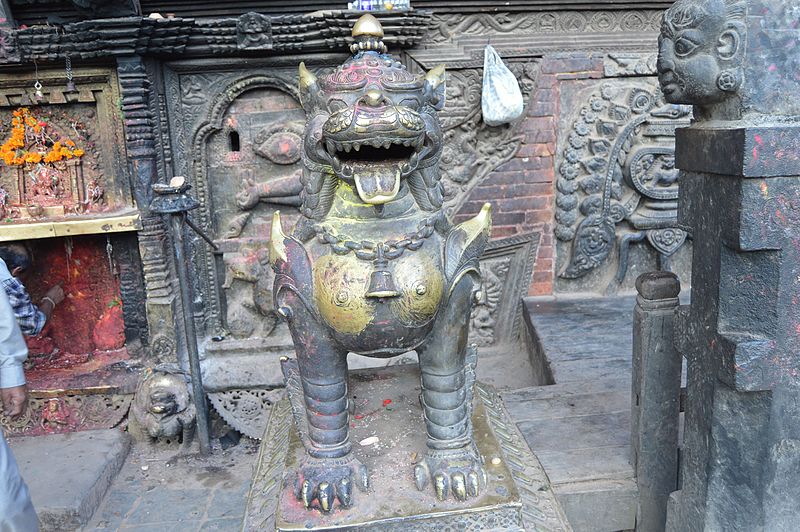 File:Lion Image at Bhairavnath Temple at Bhaktapur- city of Devotees, NEPAL 10.jpg