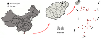 Location of Sansha in the province Location of Sansha Prefecture within Hainan (China).png