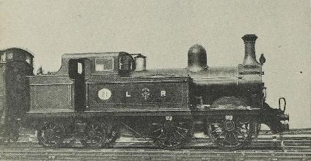 Londonderry, Seaham & Sunderland Railway No. 21, at the front of what is likely an LS&SR passenger train, during the final years of the line's indepen