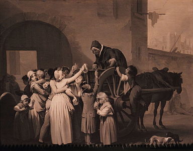 Louis-Léopold Boilly (1761-1845) - La Queue au lait (Collection particulière)