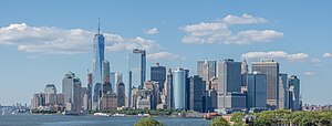 New York City is one of the exotic locations for the film. Lower Manhattan skyline - June 2017.jpg