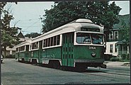 グリーンライン塗装に変更された車両（1972年撮影）