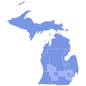 MI Dem Primary President 2020 Congressional Districts.svg