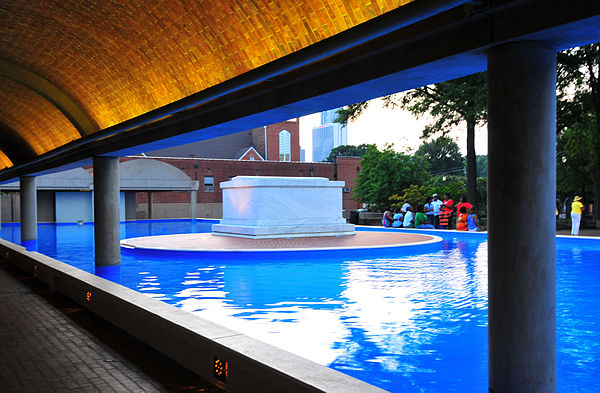 Martin Luther King Jr.'s tomb, on the grounds of Atlanta's urban Martin Luther King Jr. National Historical Park