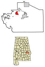 Thumbnail for File:Macon County Alabama Incorporated and Unincorporated areas Franklin Highlighted 0128024.svg