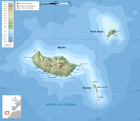 Localización en las islas Madeira.