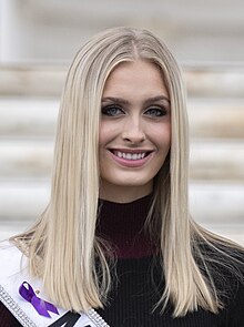 Madison Marsh, Miss America 2024, visits Arlington National Cemetery, Arlington, Virginia on March 5, 2024 (cropped).jpg