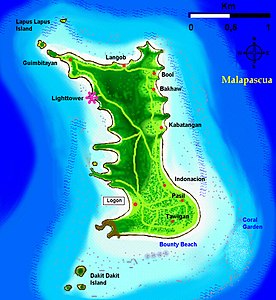 Map of the island