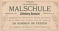 Anzeige der Malschule im Adressbuch 1906