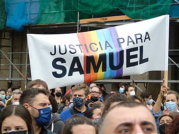 Cartaz na manifestação da Corunha