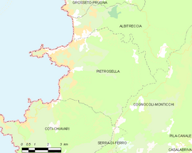 Mapa obce Pietrosella