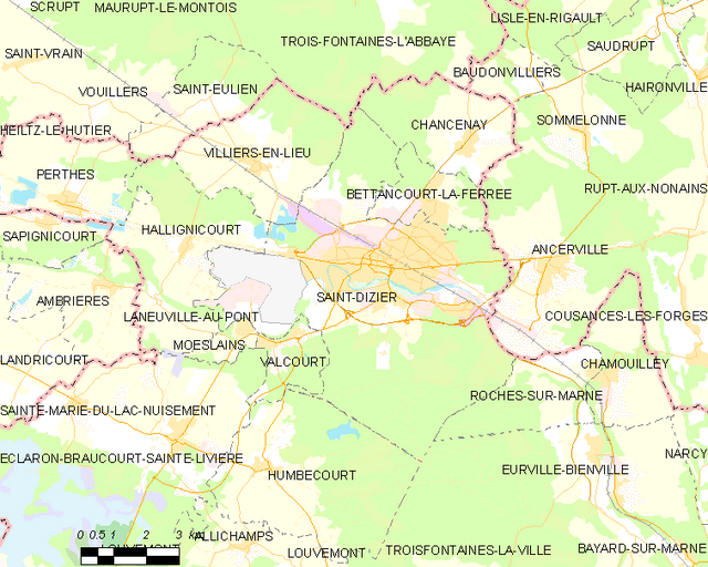 圣迪济耶市镇地图