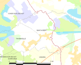 Mapa obce Saint-Aybert