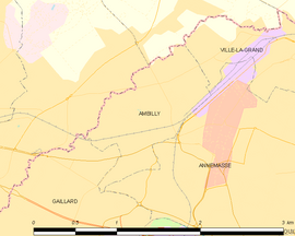 Mapa obce Ambilly