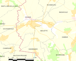 Mapa obce Maulette