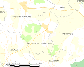 Poziția localității Saint-Affrique-les-Montagnes