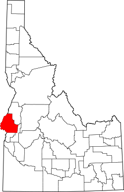 map of Idaho highlighting Washington County