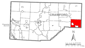 Locația orașului Oil Creek Township