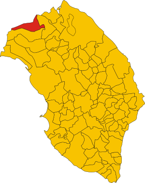 Map of comune of Guagnano (province of Lecce, region Apulia, Italy).svg