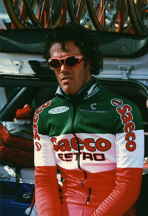 Mario Cipollini (pictured at the 1997 Paris–Nice) won the most stages at the race, with four.