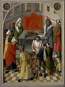 Master of the Gathering of the Manna - The Offering of the Jews - Google Art Project.jpg